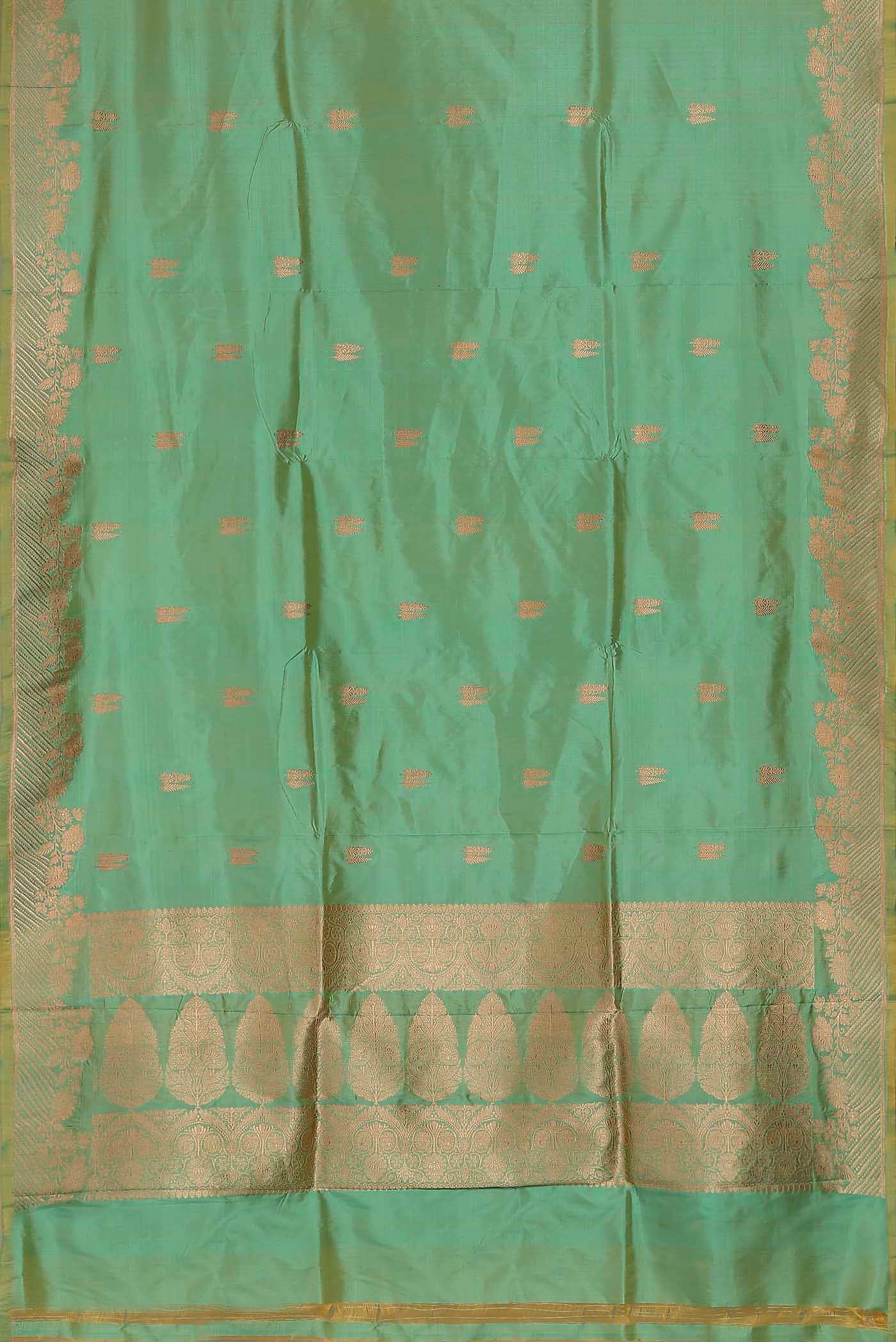 Green Banarasi Katan Silk Saree