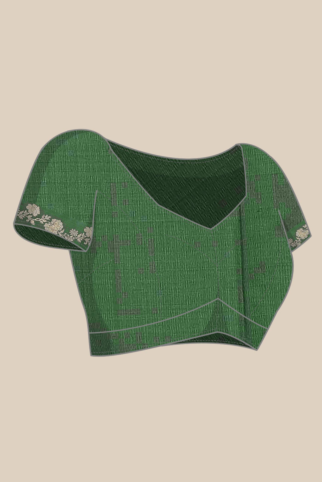 Green Banarasi Katan Silk Saree