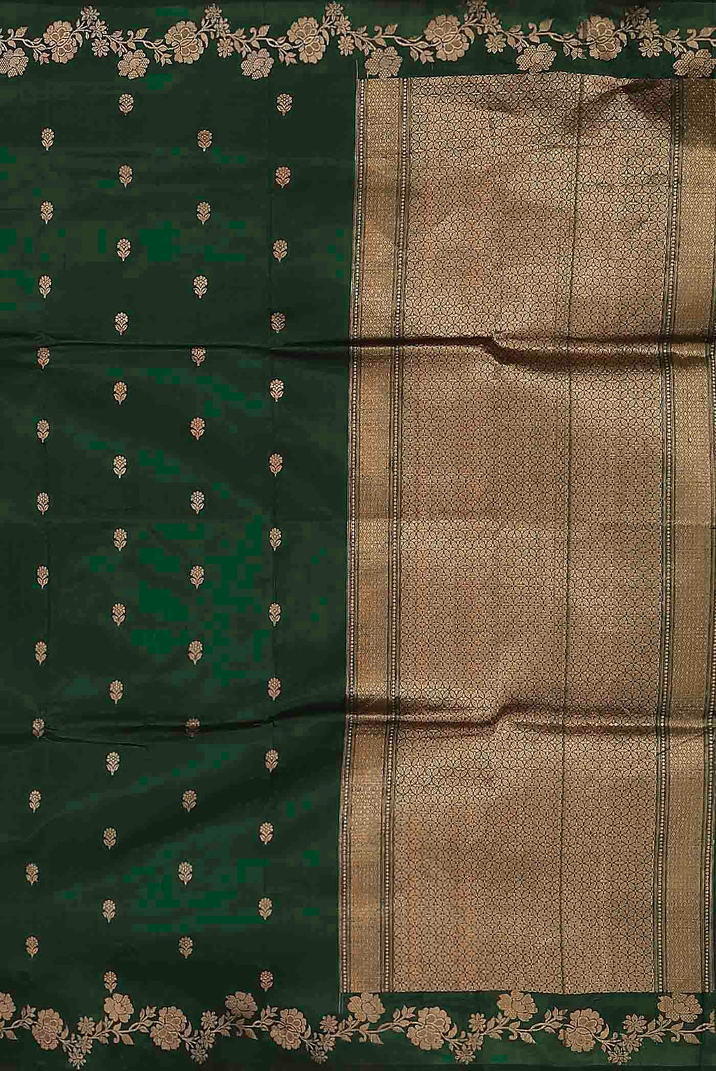 Green Banarasi Katan Silk Saree
