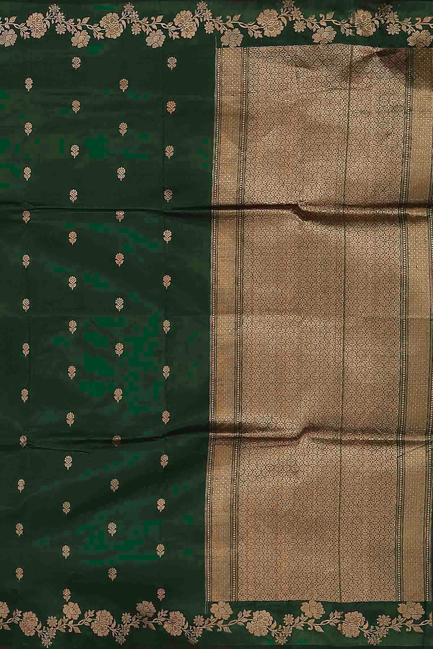 Green Banarasi Katan Silk Saree