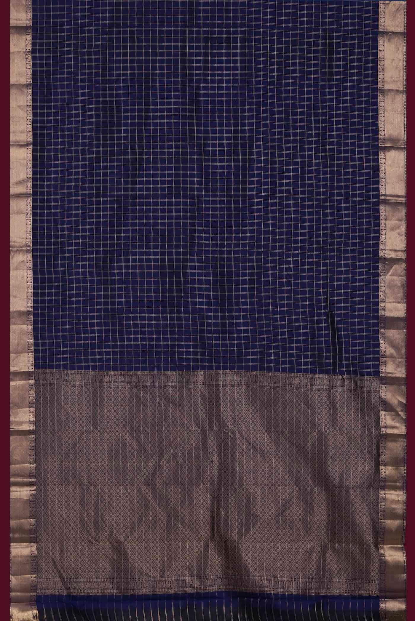 Blue Kanchipuram Silk Saree
