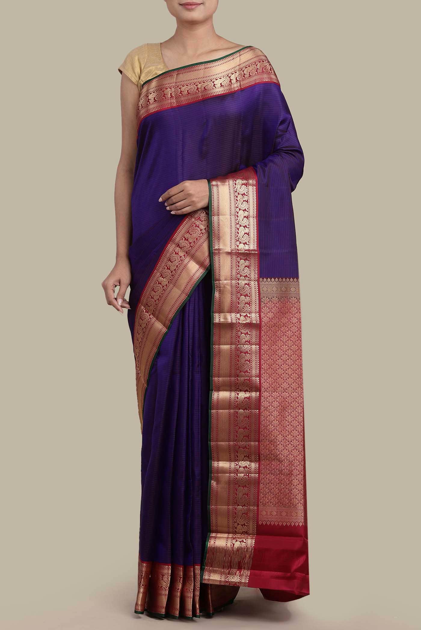 Blue Kanchipuram Silk Saree
