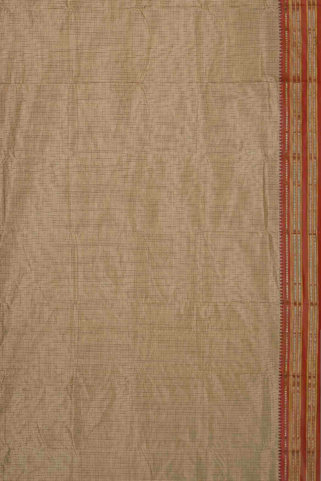 Beige Narayanpet Silk Saree
