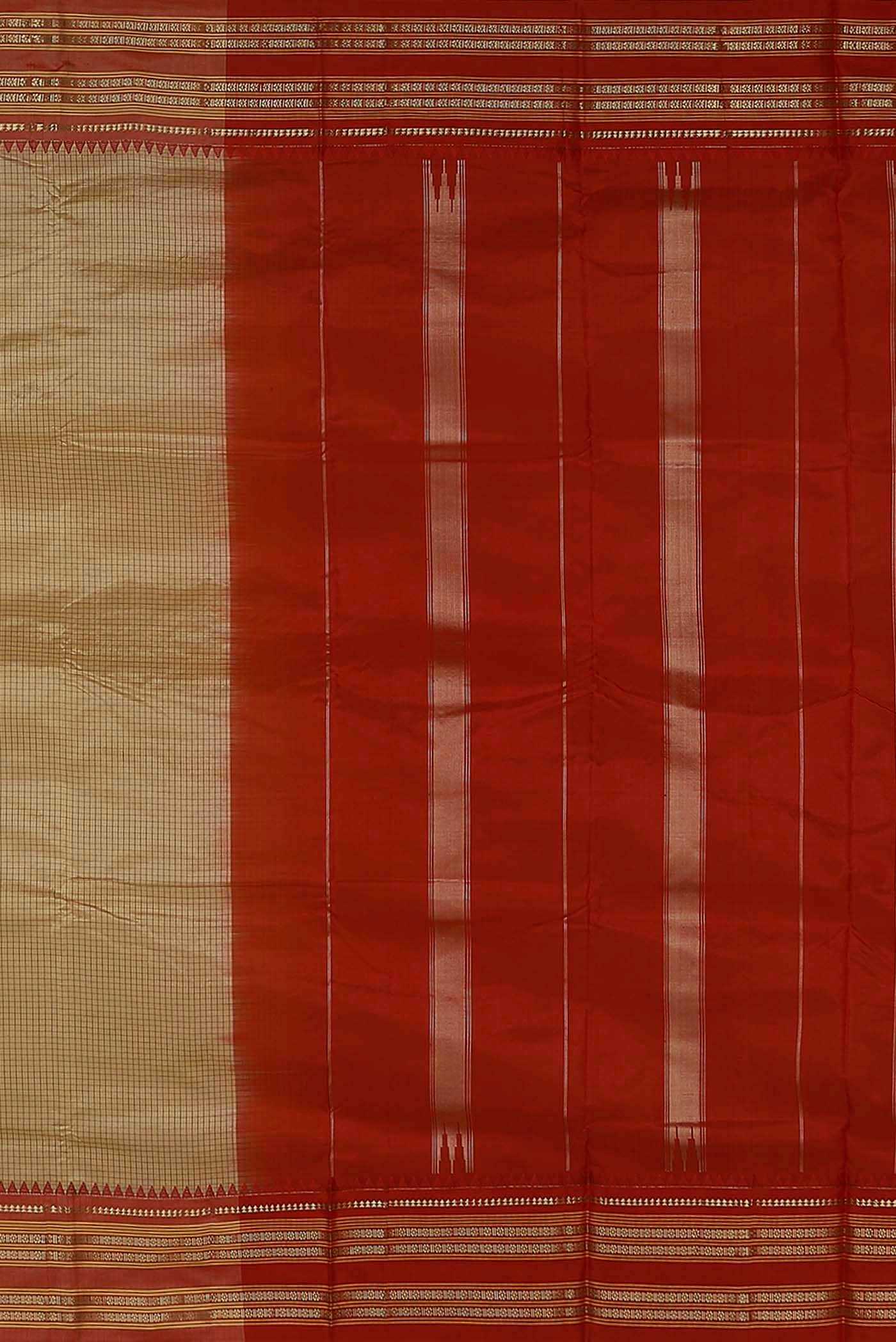 Beige Narayanpet Silk Saree