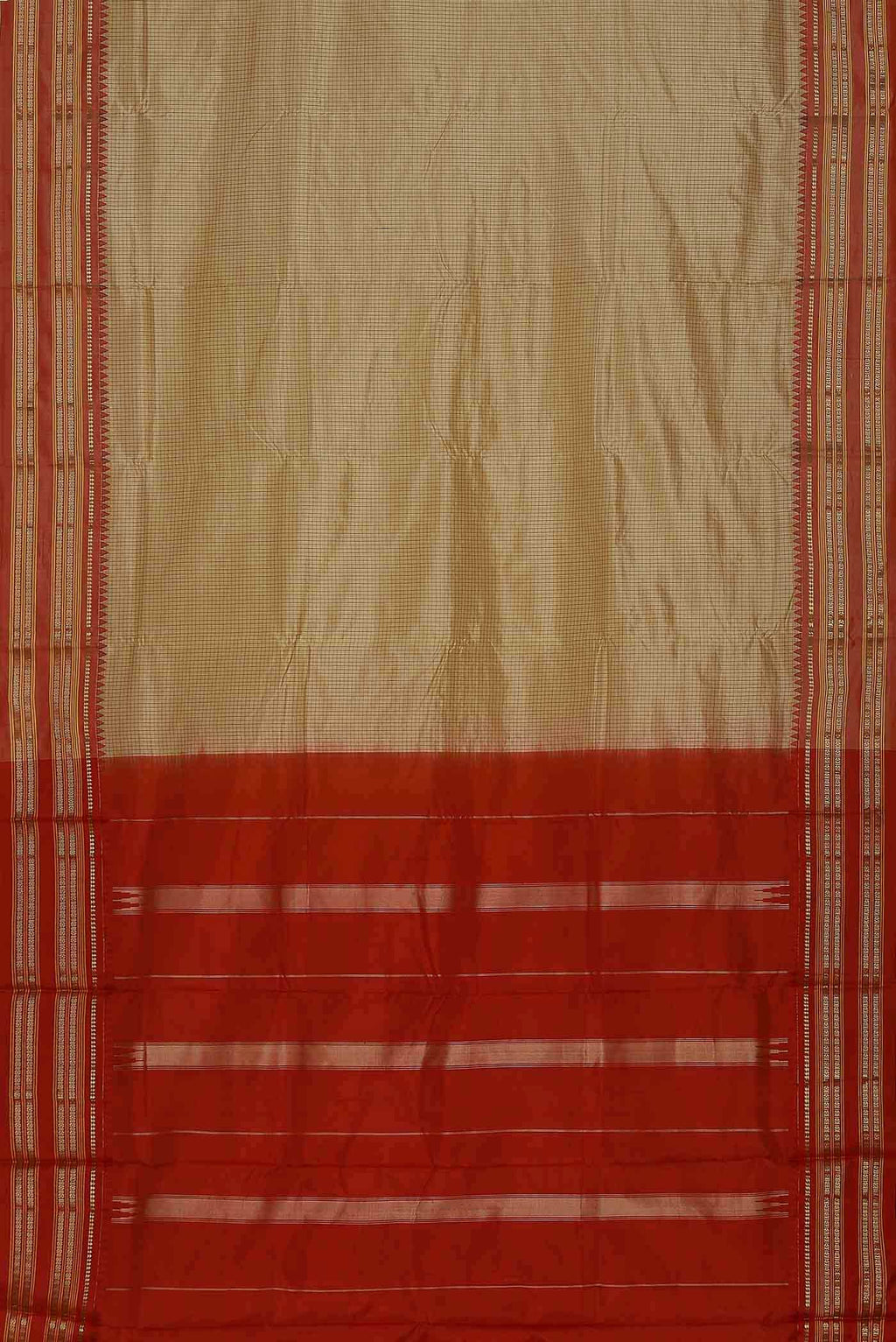 Beige Narayanpet Silk Saree