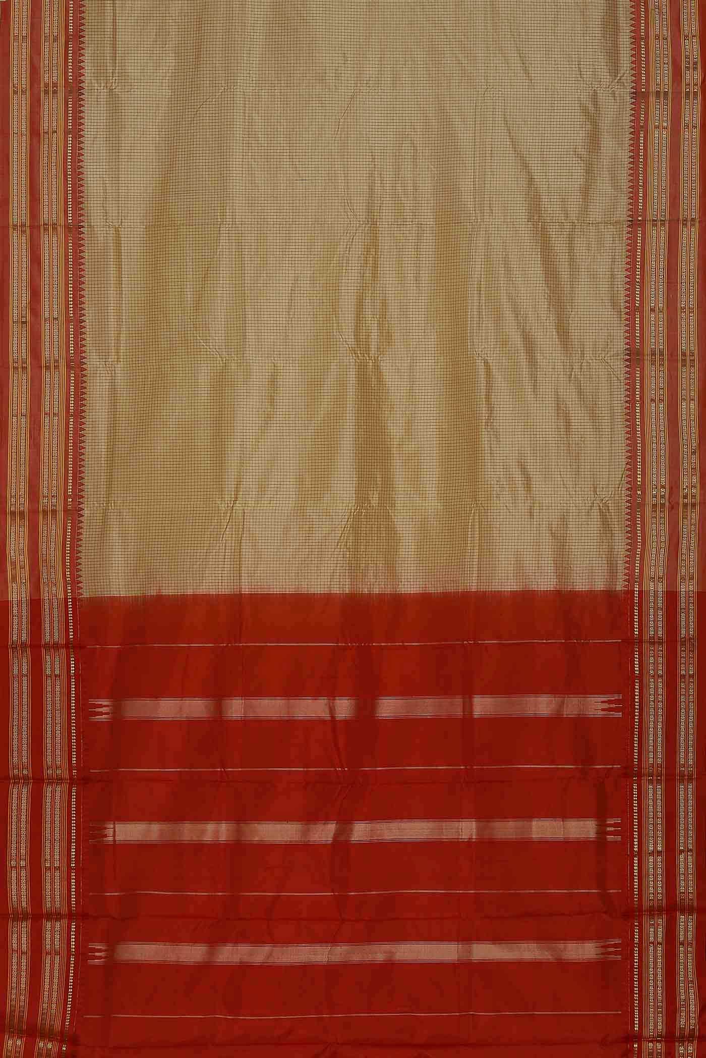 Beige Narayanpet Silk Saree