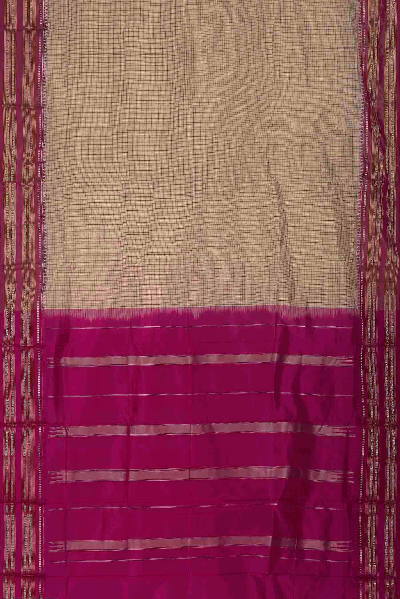 Beige Narayanpet Silk Saree