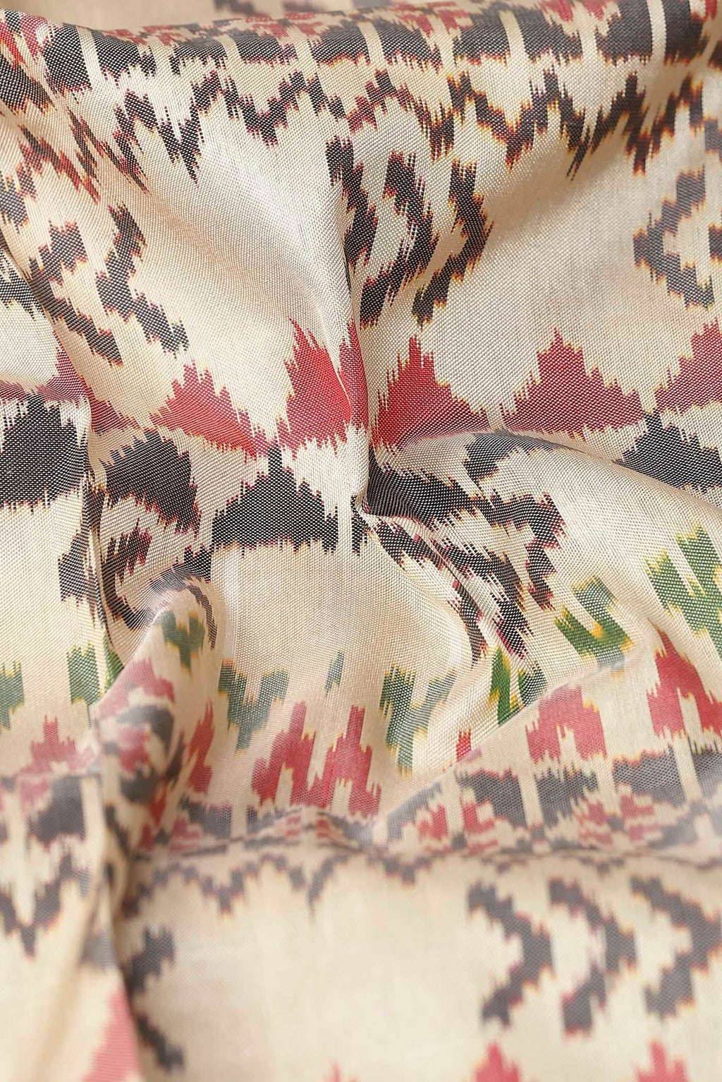 Cream Pochampally Silk Saree