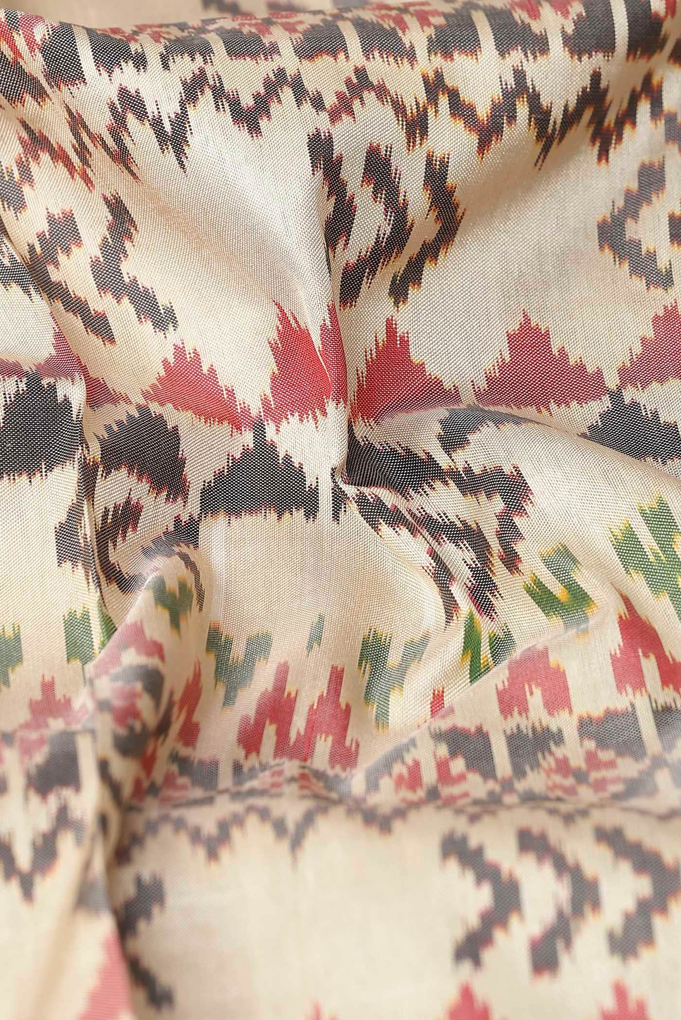 Cream Pochampally Silk Saree