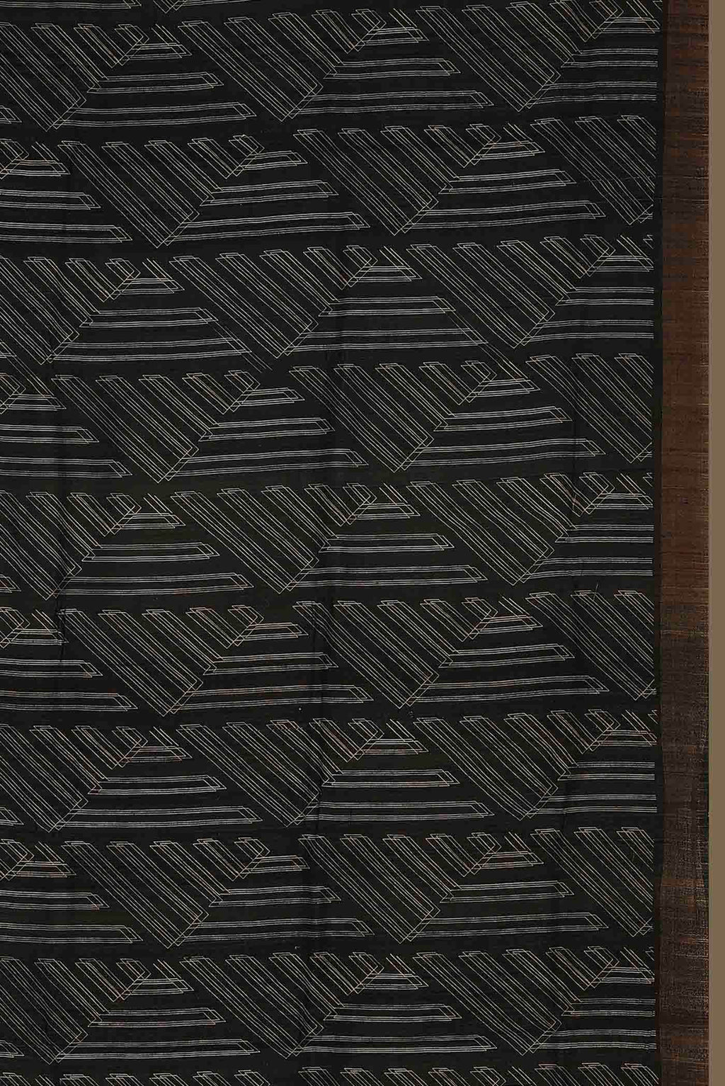 Black Bhagalpuri Tussar Silk Saree