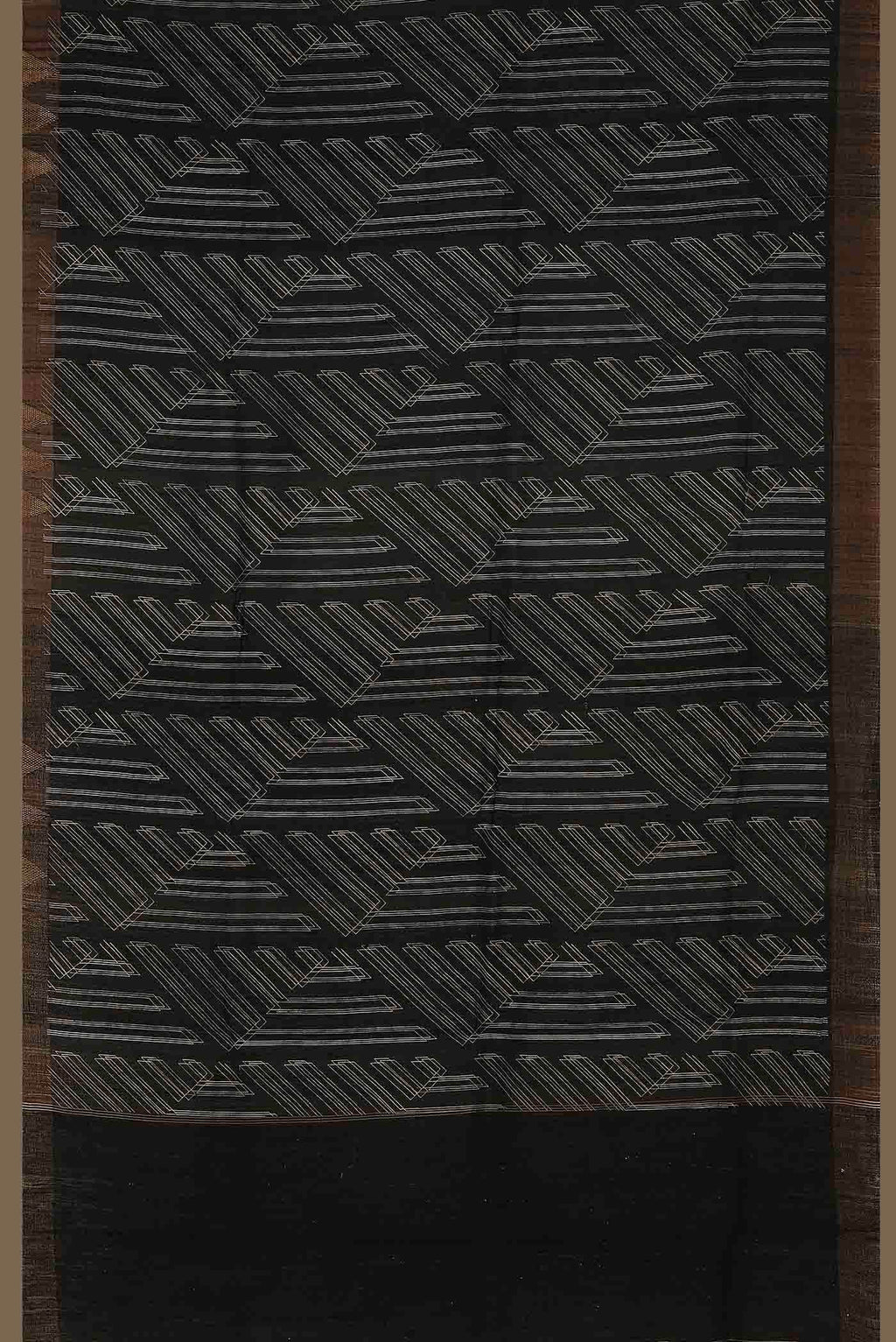 Black Bhagalpuri Tussar Silk Saree