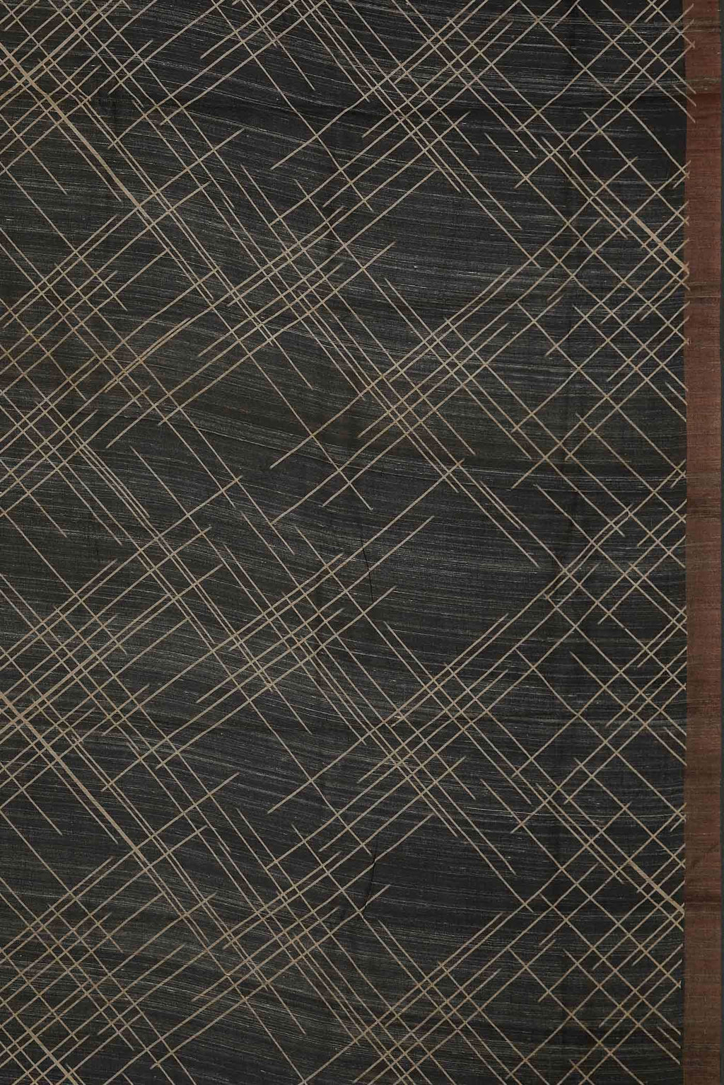 Black Bhagalpuri Tussar Silk Saree