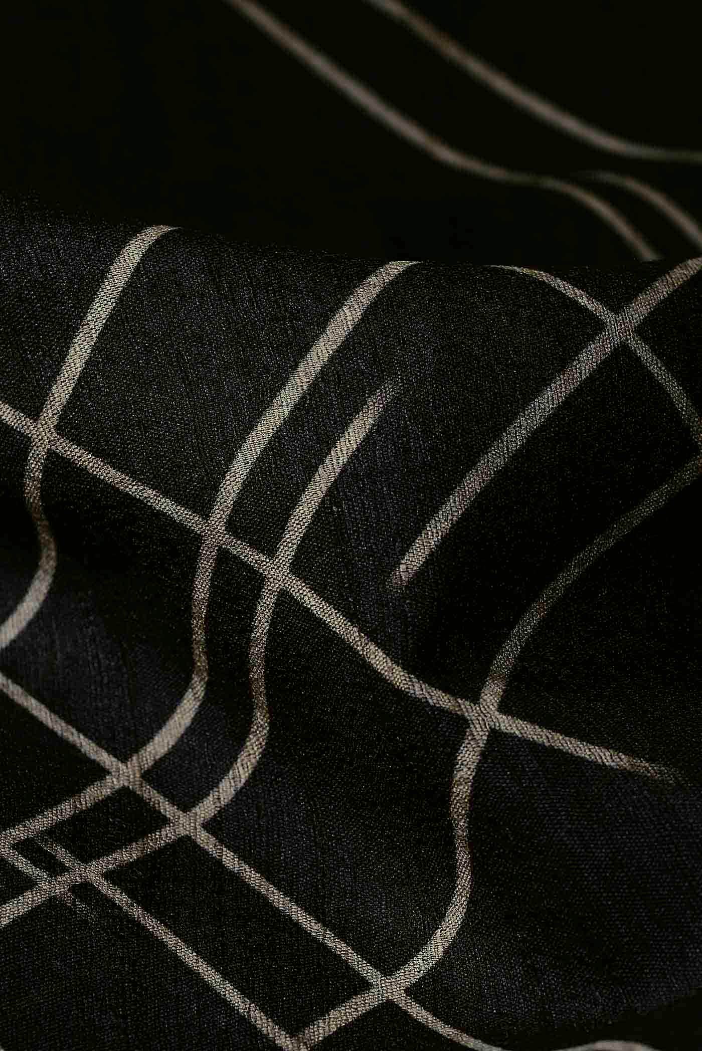 Black Bhagalpuri Tussar Silk Saree