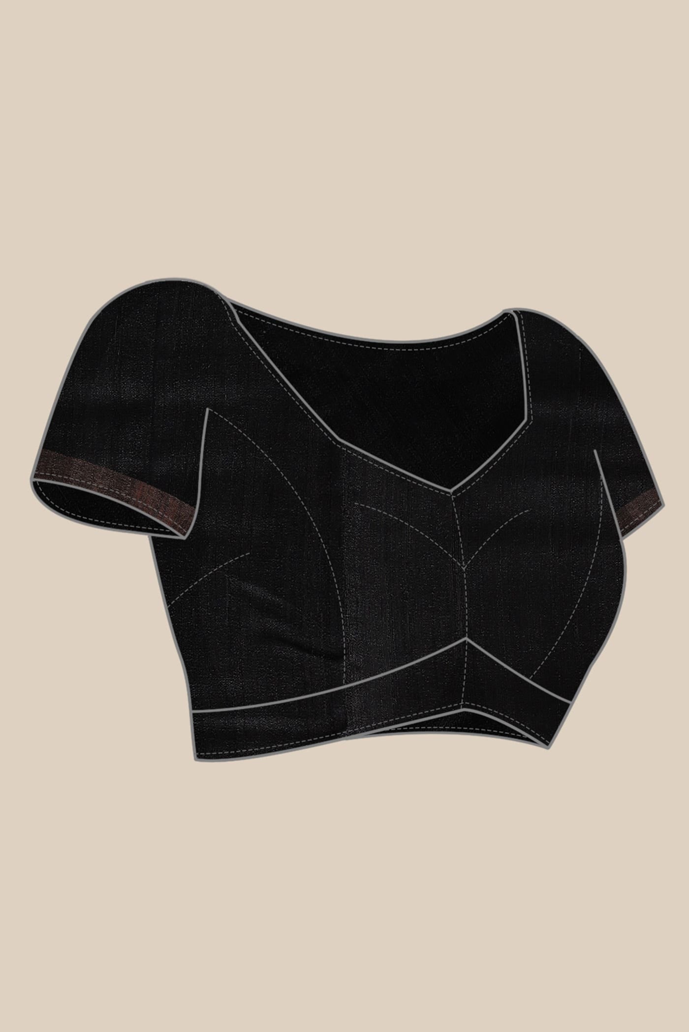 Black Bhagalpuri Tussar Silk Saree