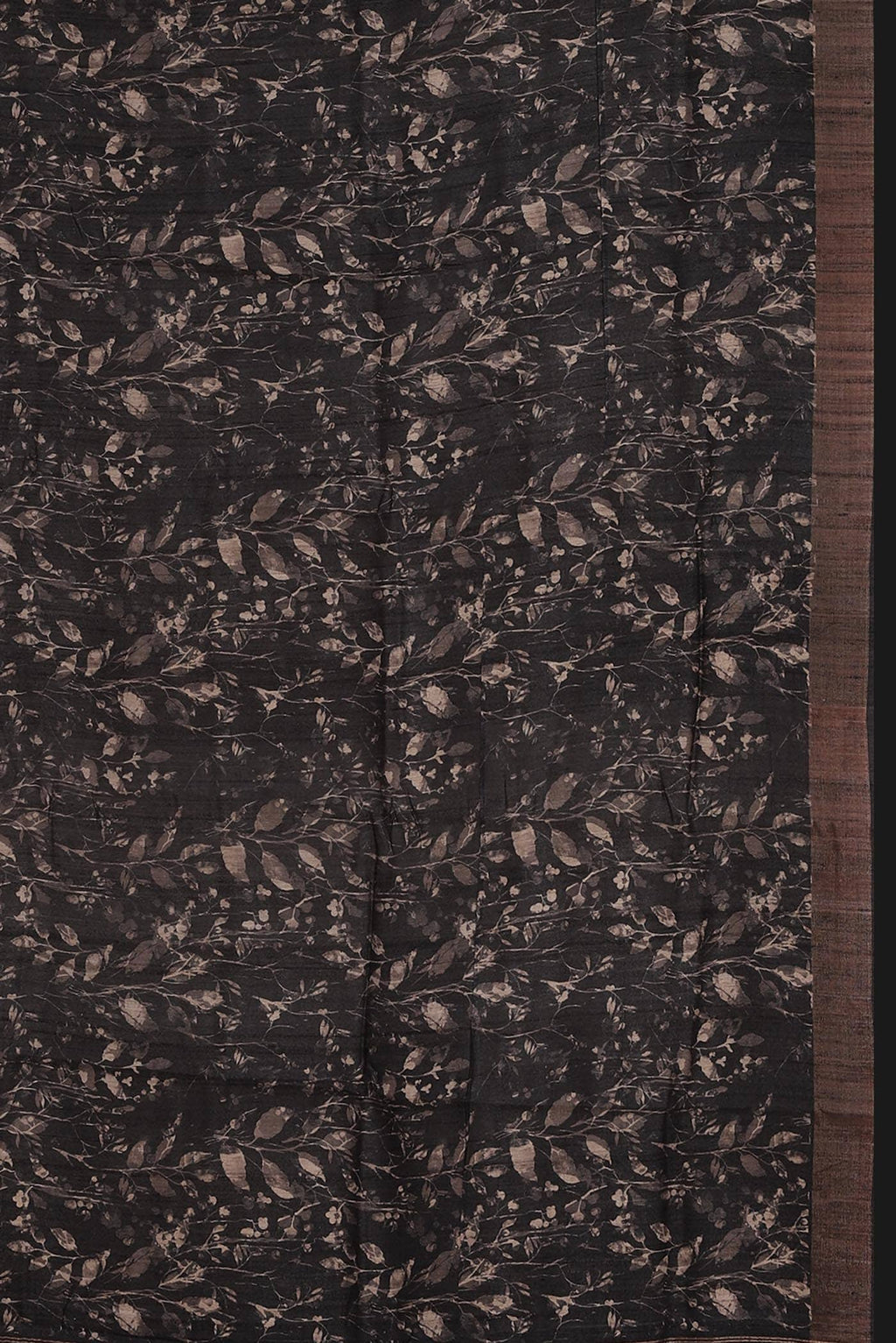 Black Bhagalpuri Tussar Silk Saree