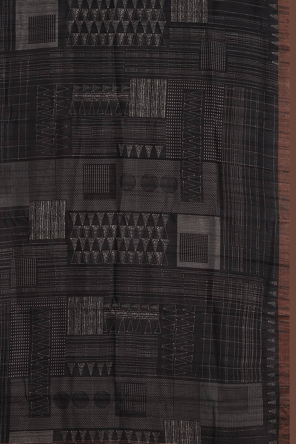 Black Bhagalpuri Tussar Silk Saree