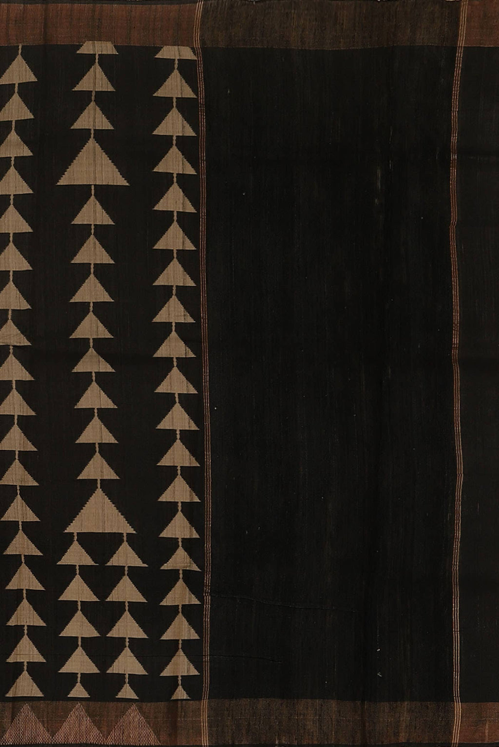 Black Bhagalpuri Tussar Silk Saree