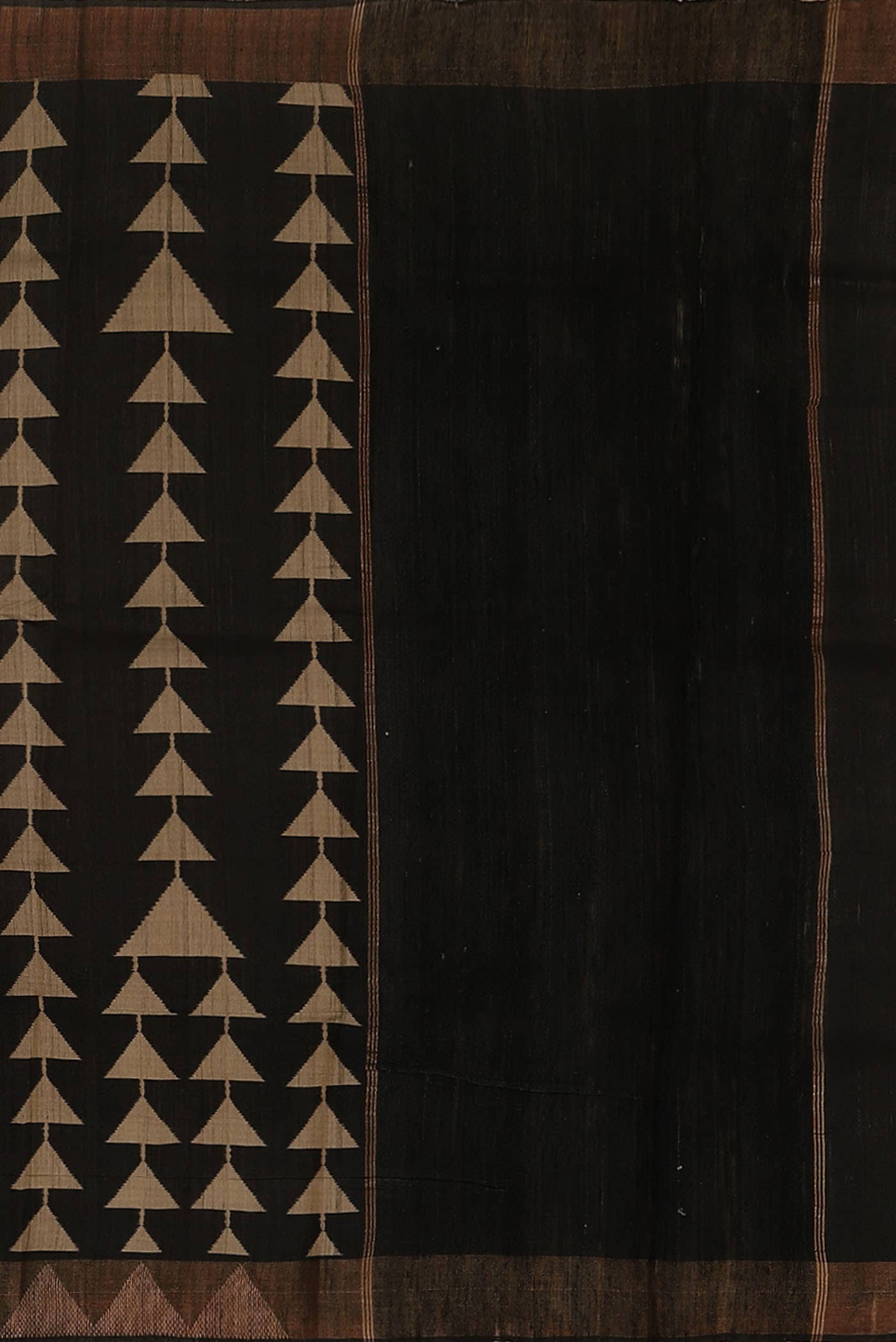 Black Bhagalpuri Tussar Silk Saree