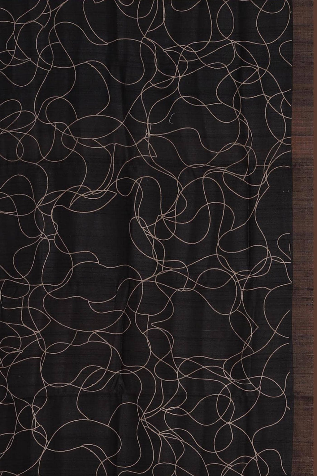 Black Bhagalpuri Tussar Silk Saree