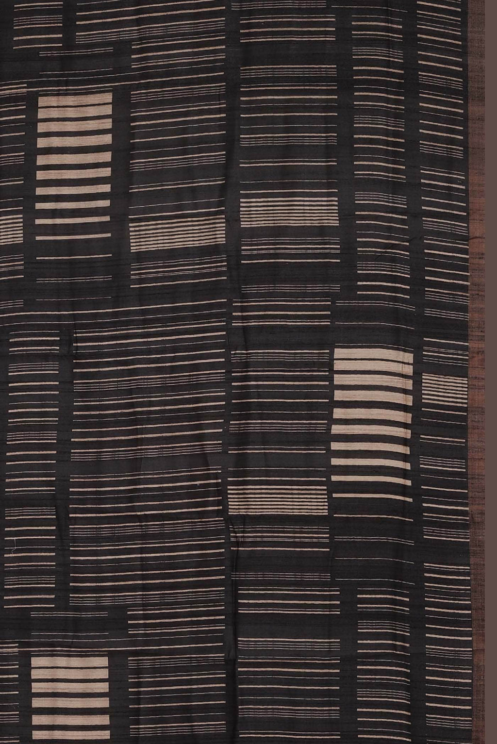 Black Bhagalpuri Tussar Silk Saree