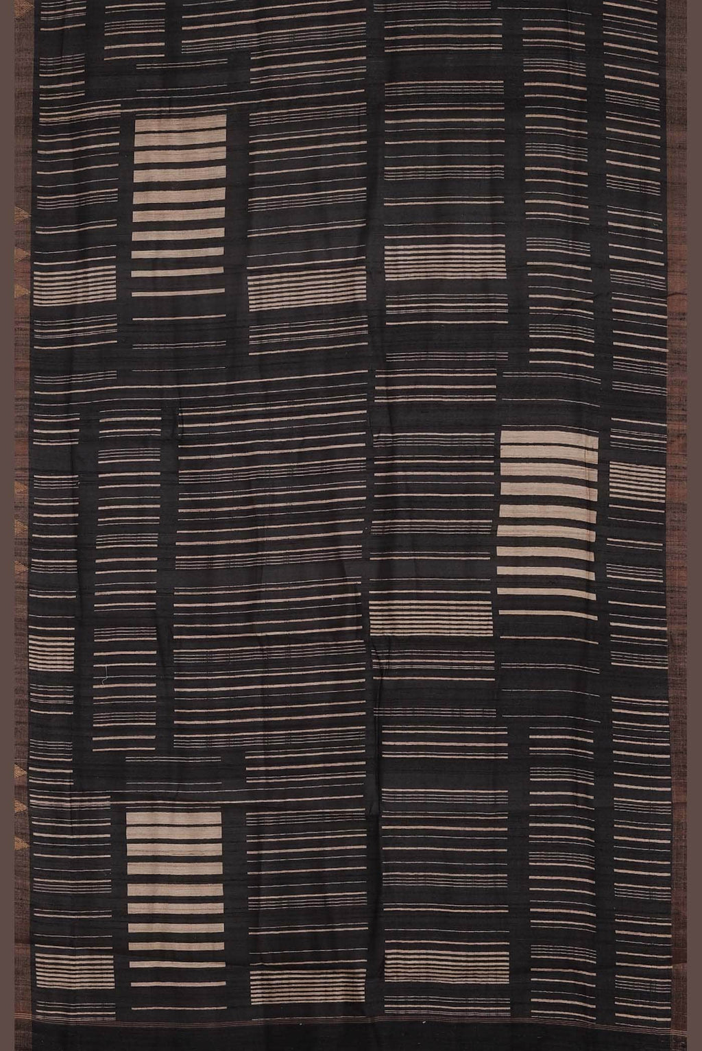 Black Bhagalpuri Tussar Silk Saree