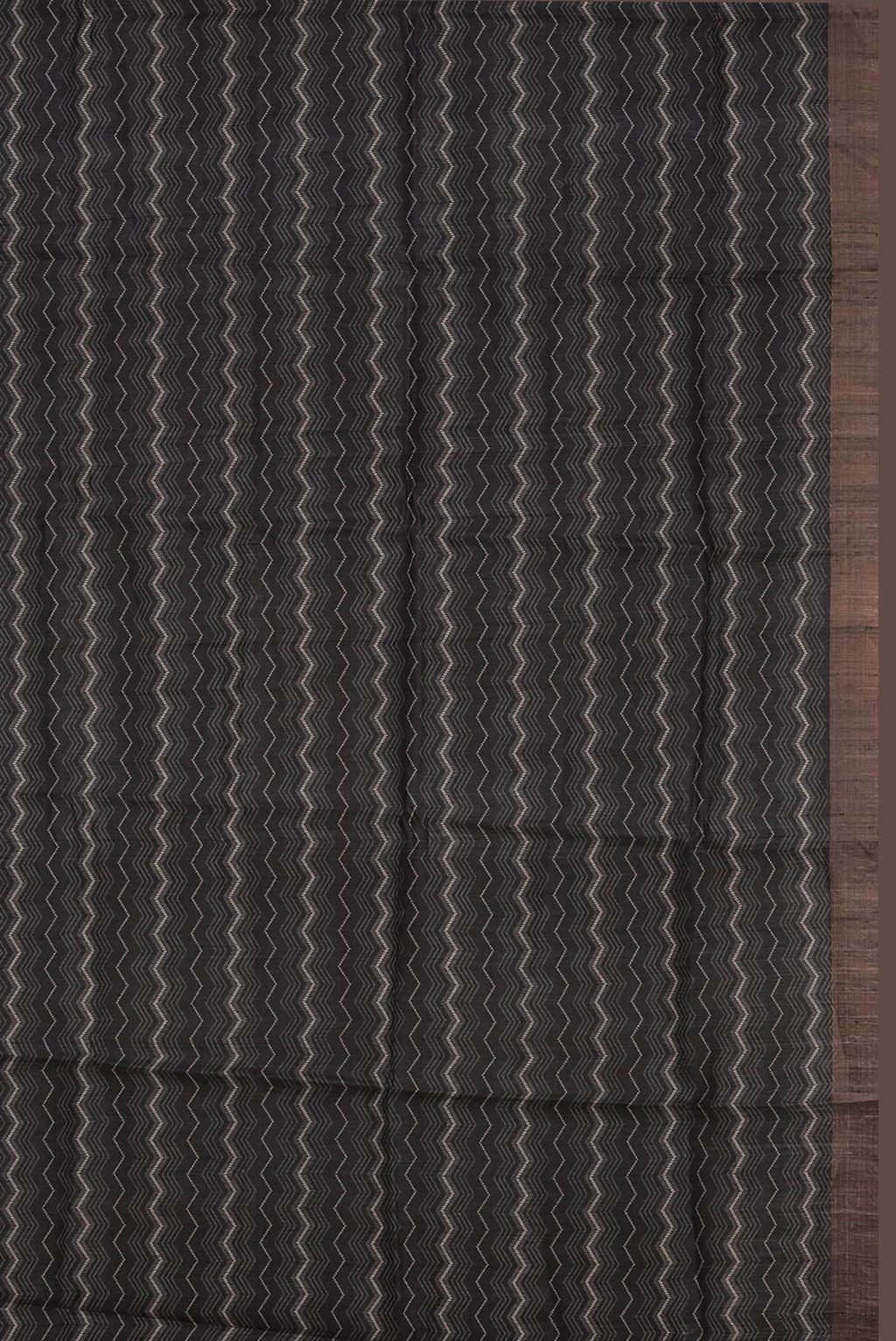Black Bhagalpuri Tussar Silk Saree