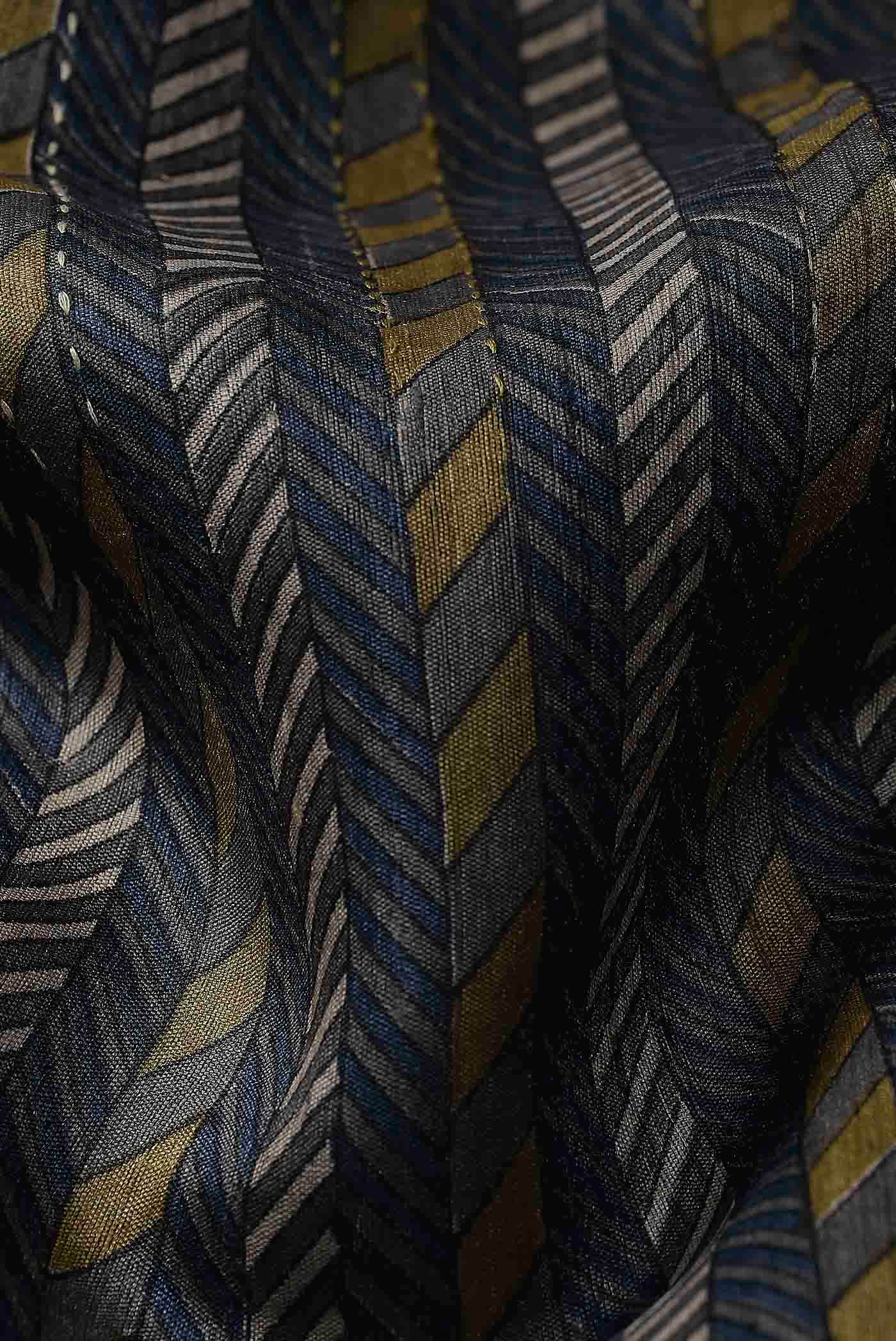 Grey Bhagalpuri Tussar Silk Saree
