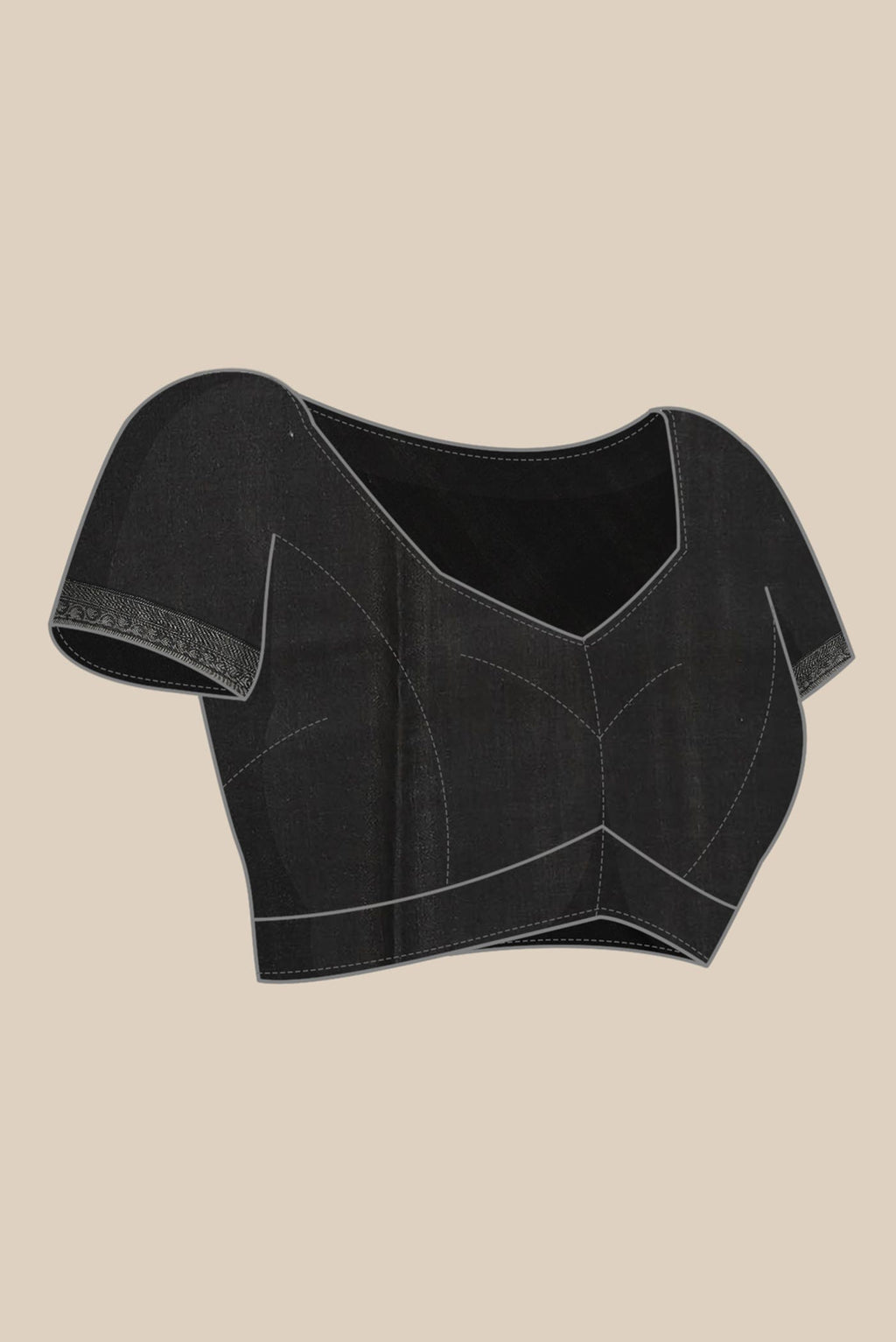 Black Pashmina Silk Saree