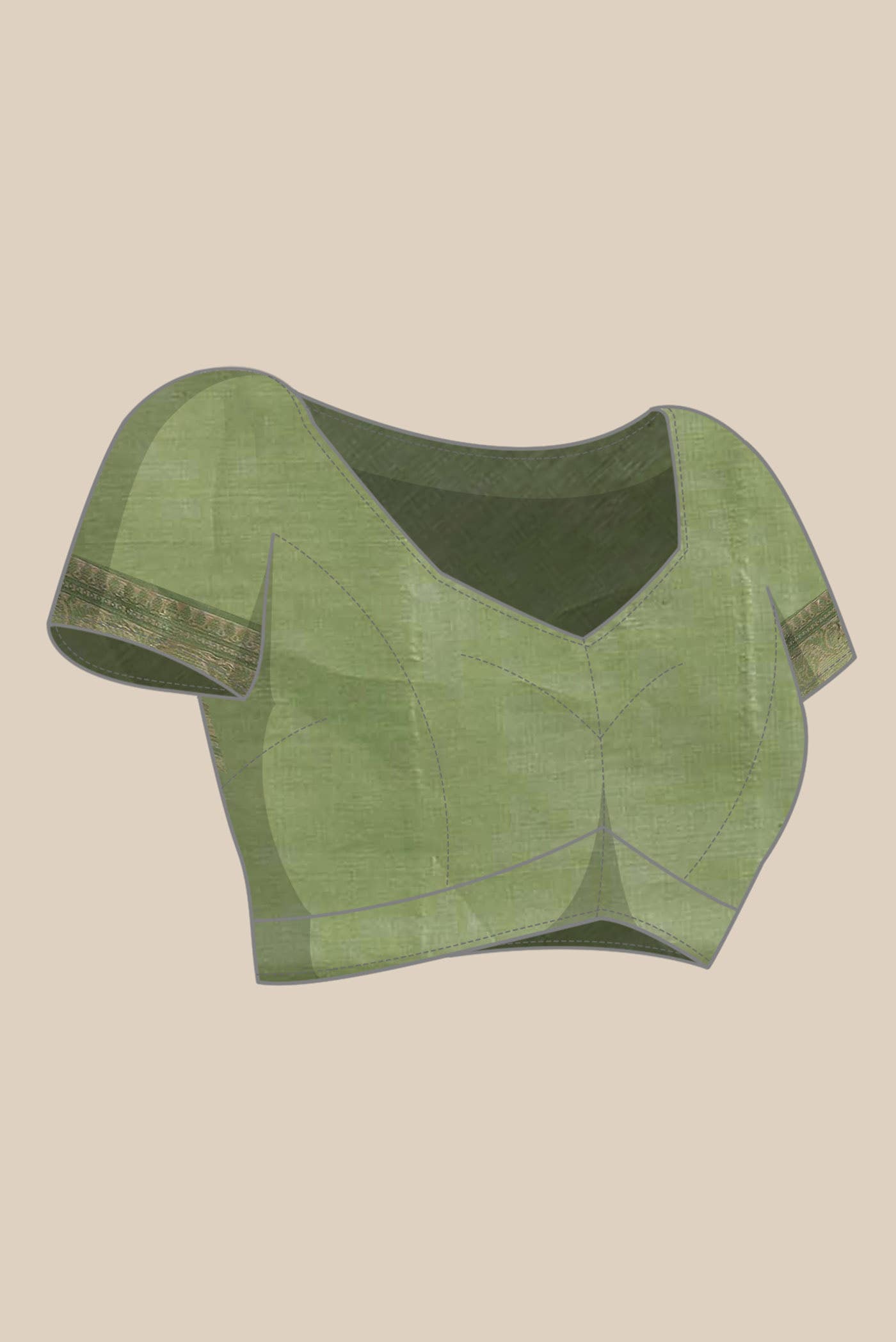 Green Banarasi Tussar Silk Saree