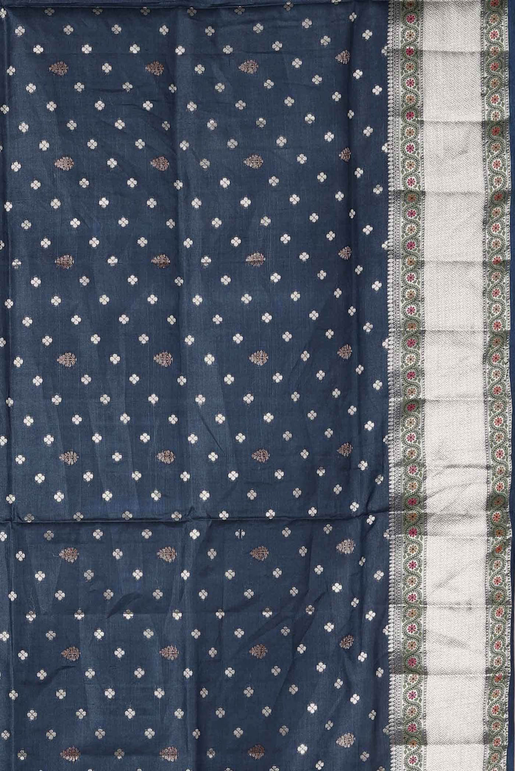 Blue Banarasi Tussar Silk Saree