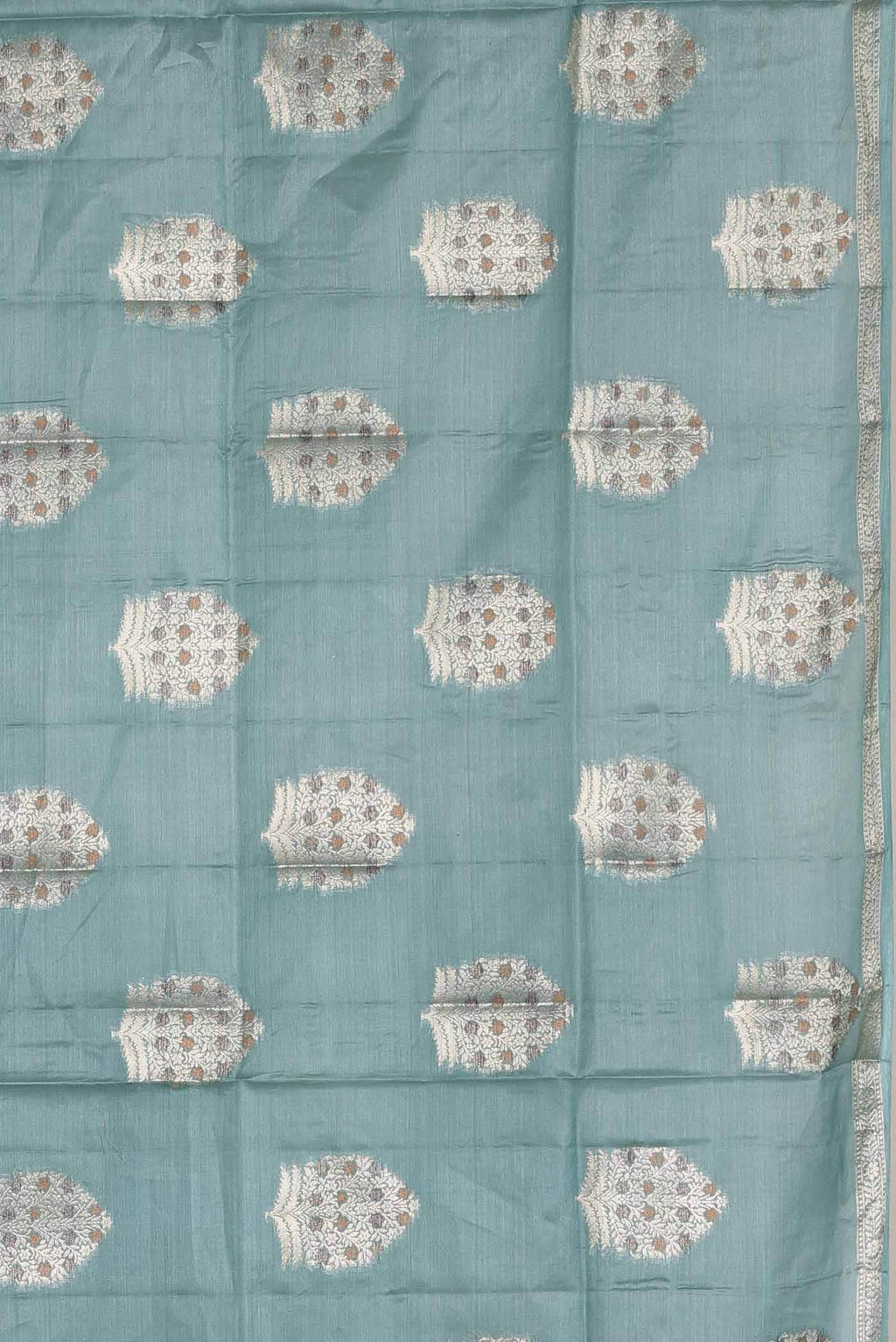 Blue Banarasi Tussar Silk Saree