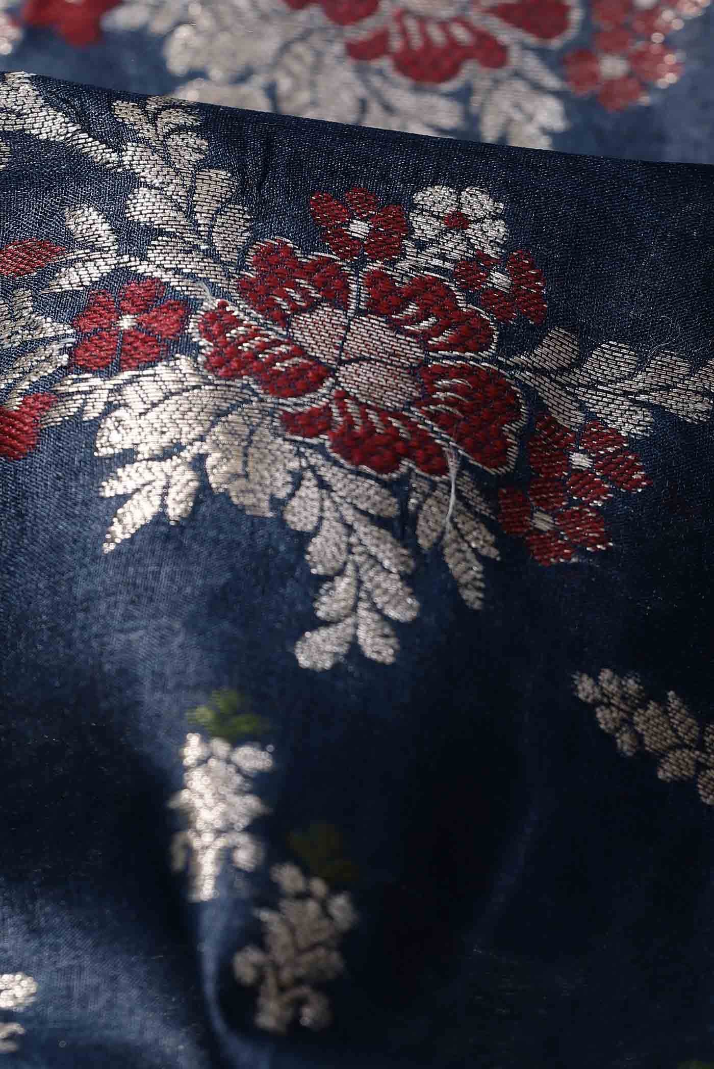 Blue Banarasi Tussar Silk Saree