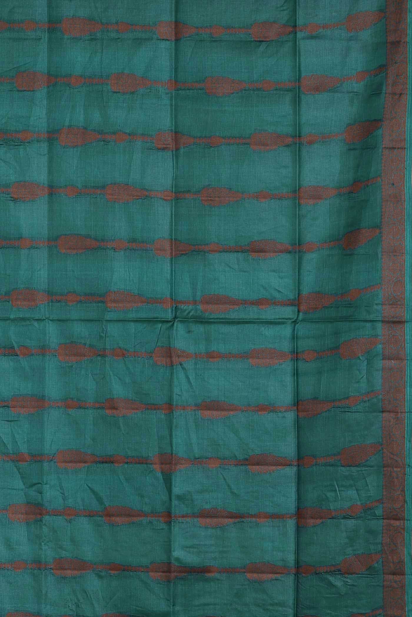 Green Banarasi Tussar Silk Saree