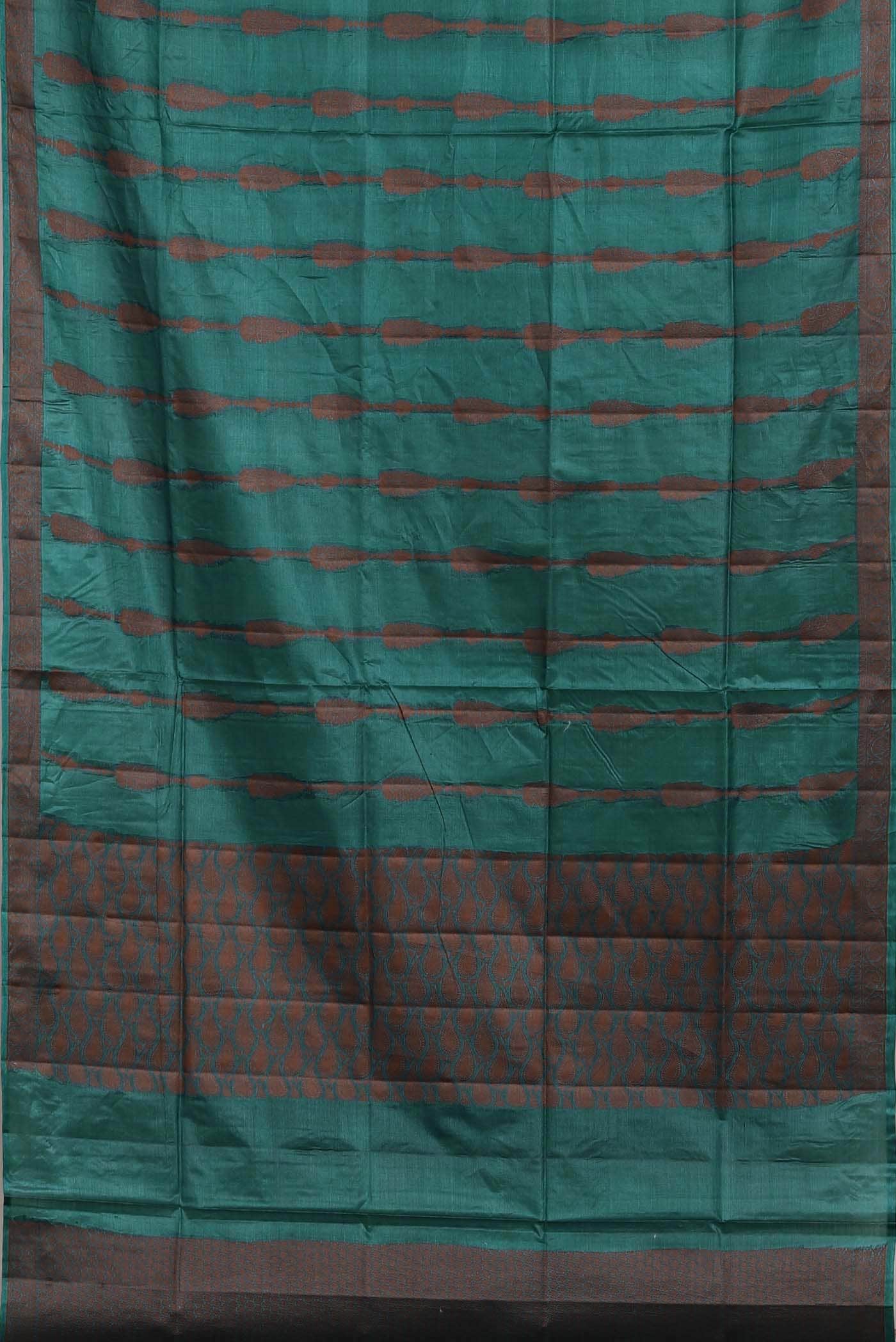 Green Banarasi Tussar Silk Saree