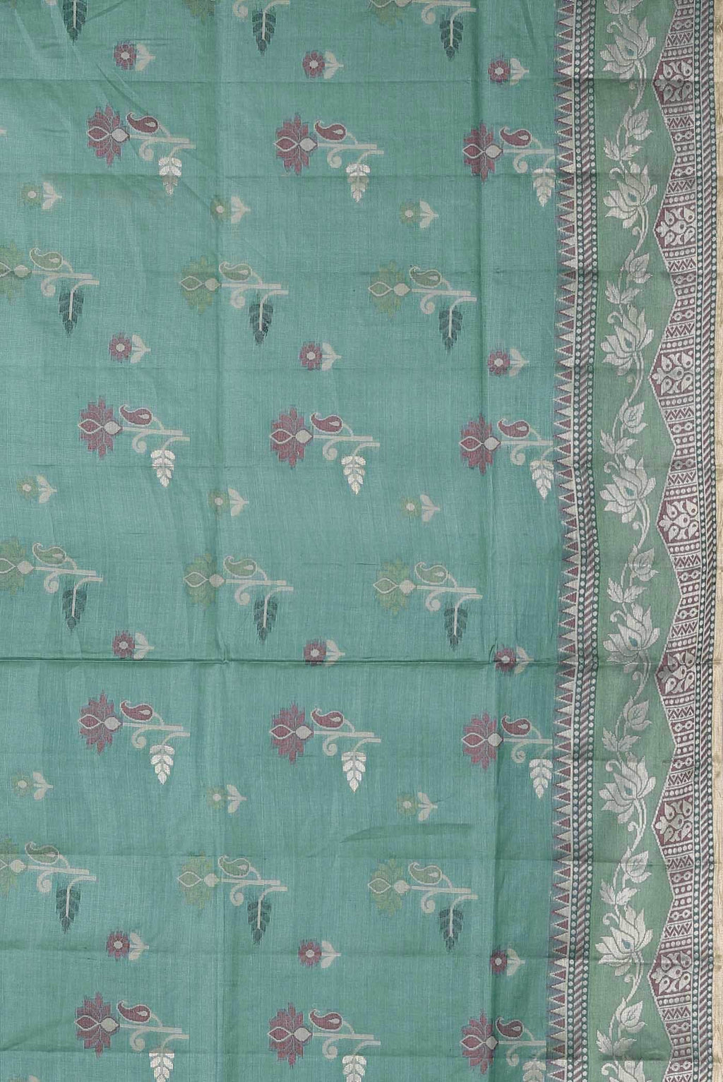 Blue Banarasi Tussar Silk Saree
