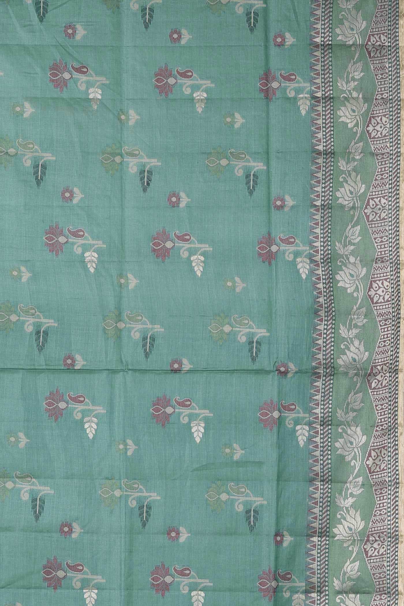 Blue Banarasi Tussar Silk Saree
