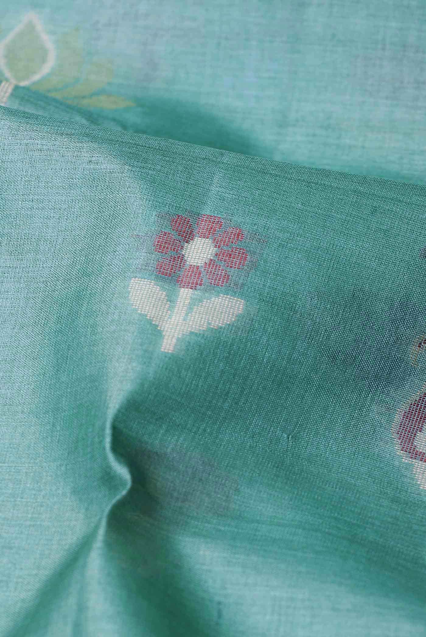 Blue Banarasi Tussar Silk Saree