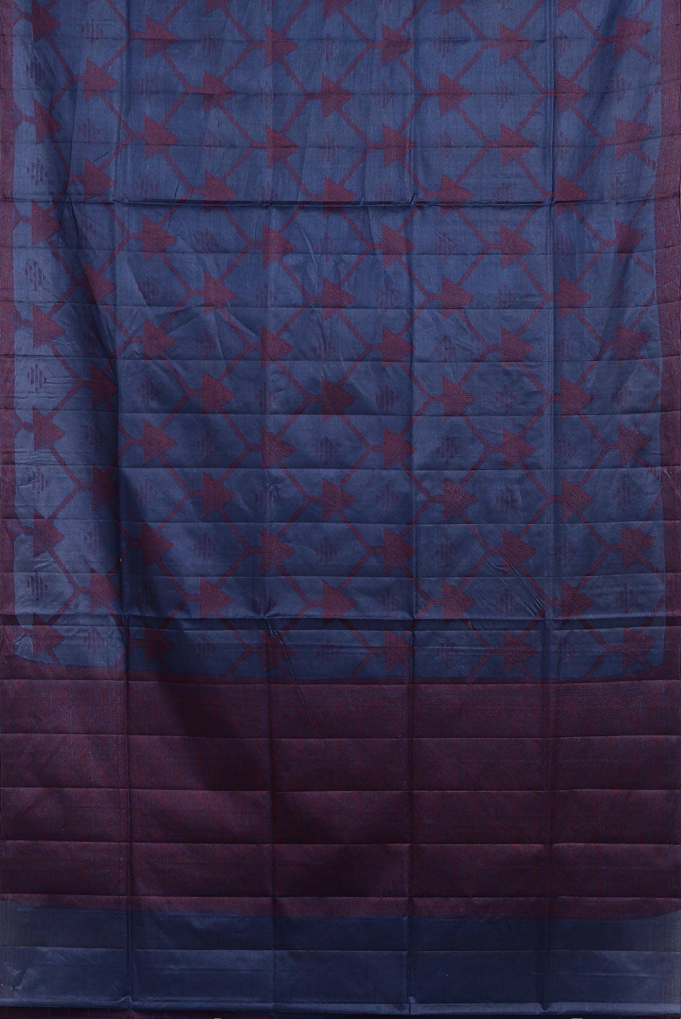 Blue Banarasi Tussar Silk Saree