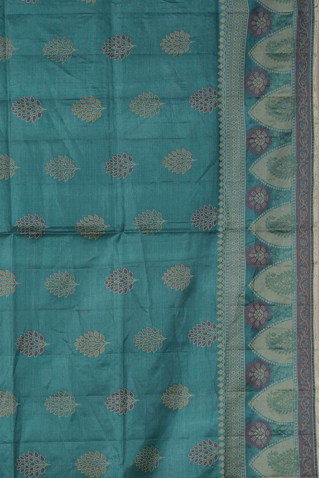 Blue Banarasi Tussar Silk Saree