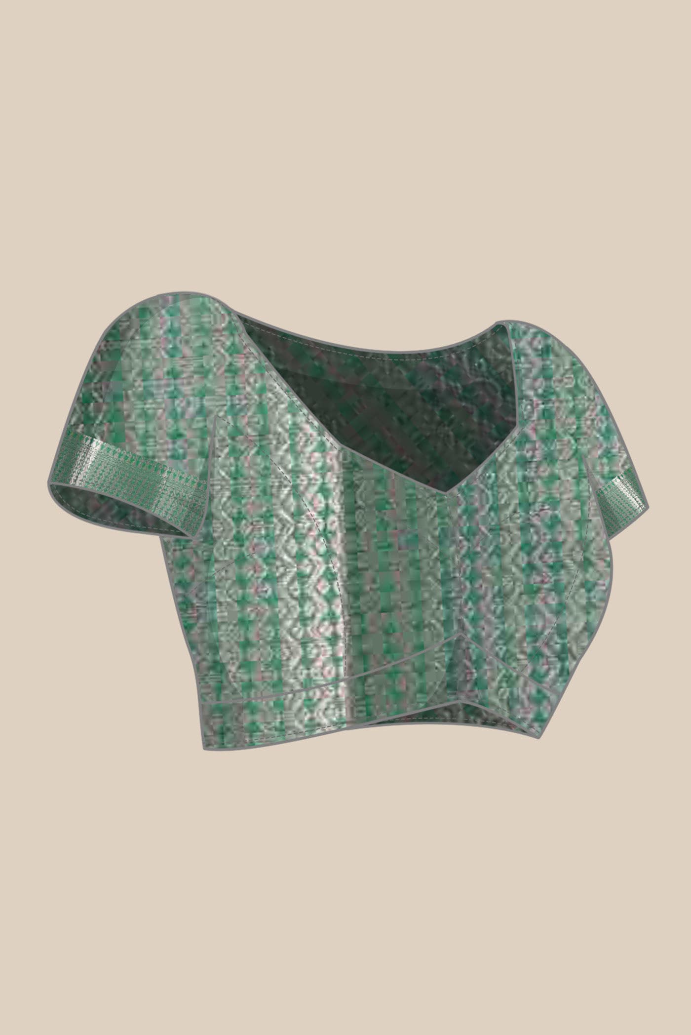 Green Banarasi Tussar Silk Saree