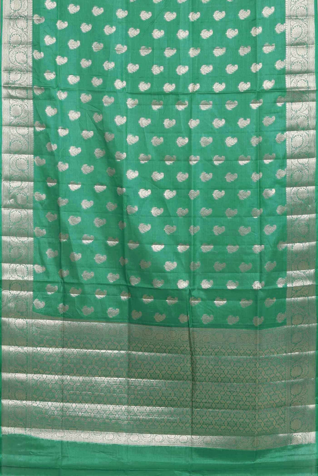 Green Banarasi Tussar Silk Saree
