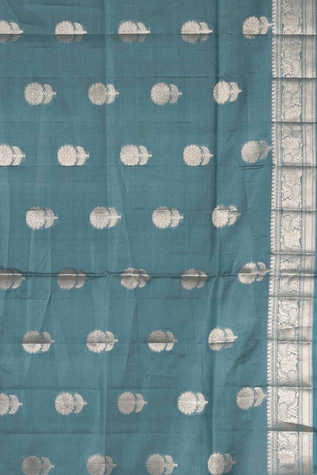 Blue Banarasi Tussar Silk Saree