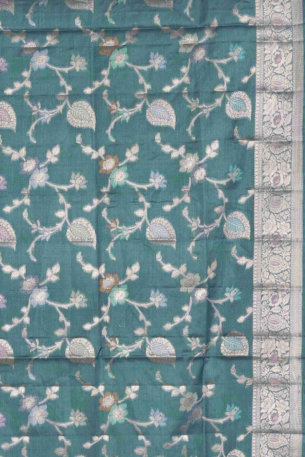 Blue Banarasi Tussar Silk Saree