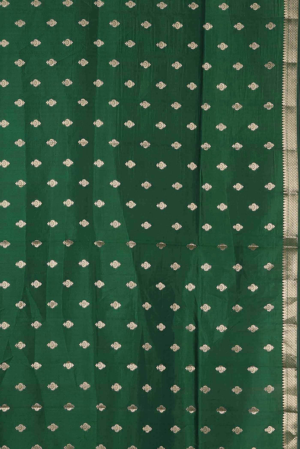 Green Banarasi Raw Silk Saree