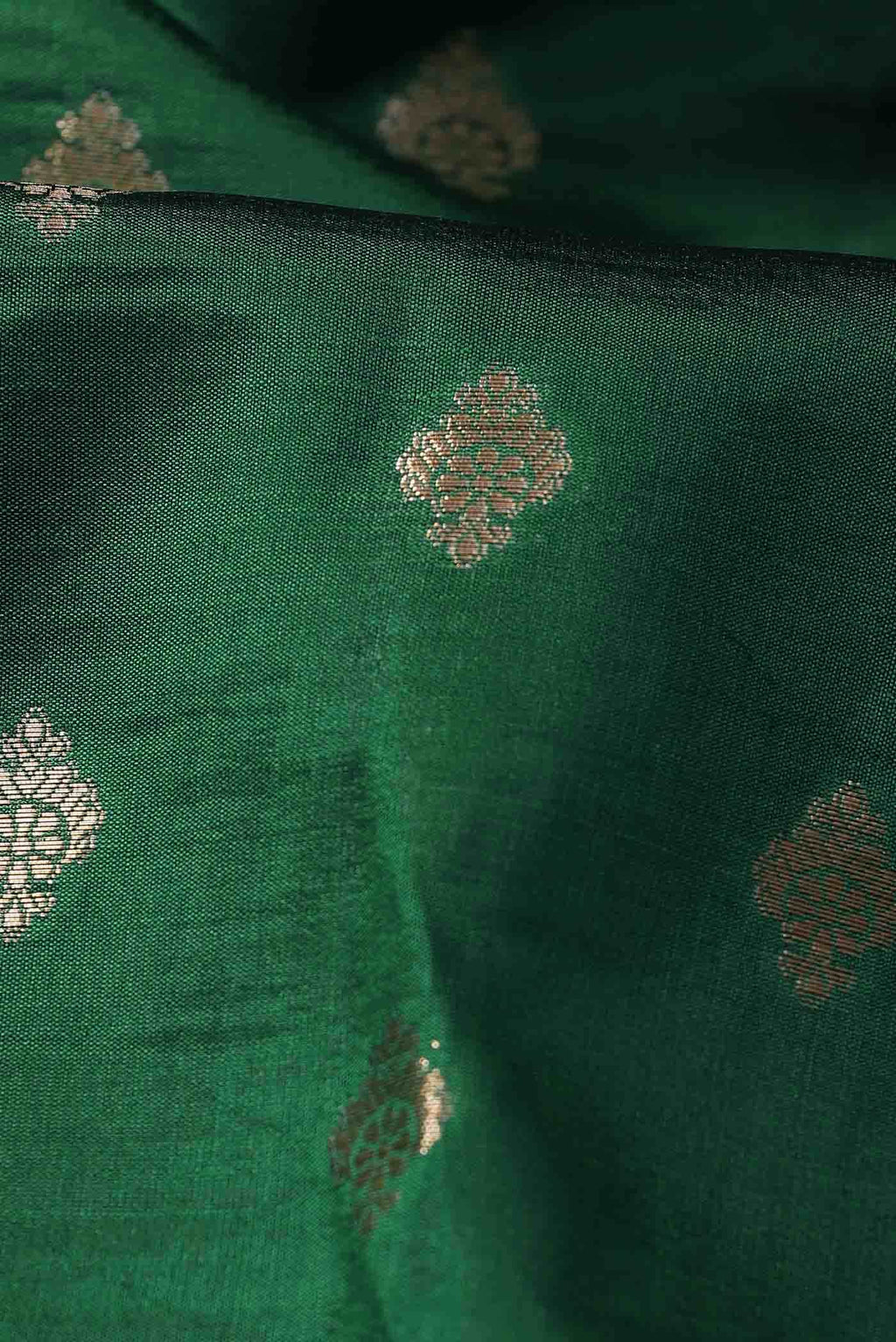 Green Banarasi Raw Silk Saree