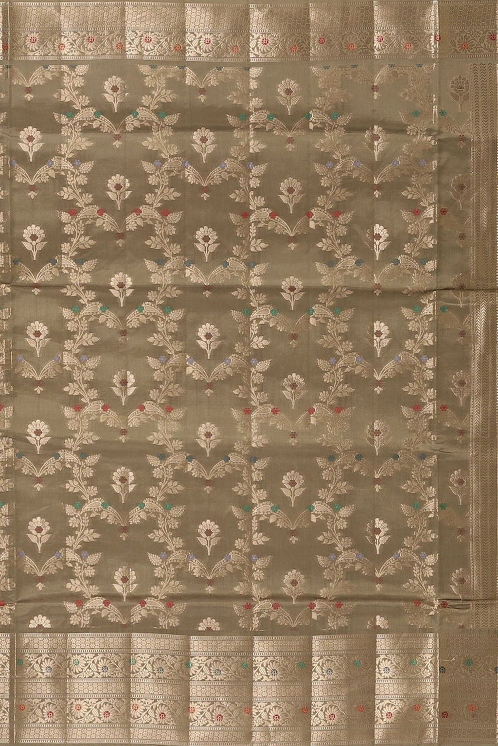 Beige Banarasi Raw Silk Saree