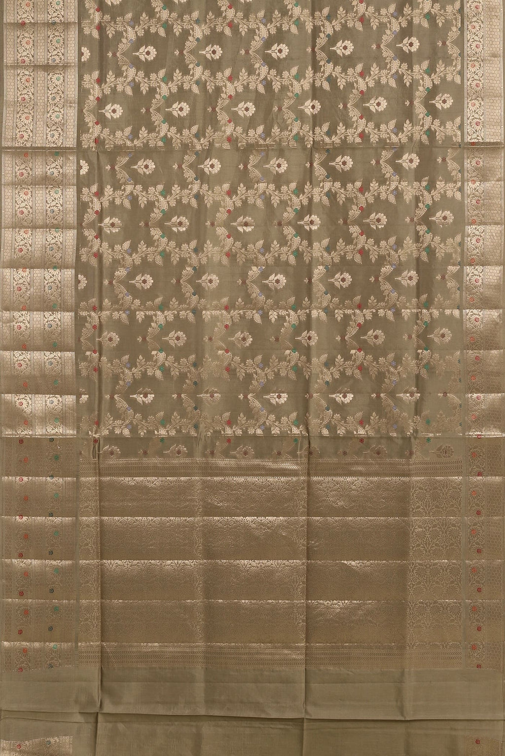 Beige Banarasi Raw Silk Saree