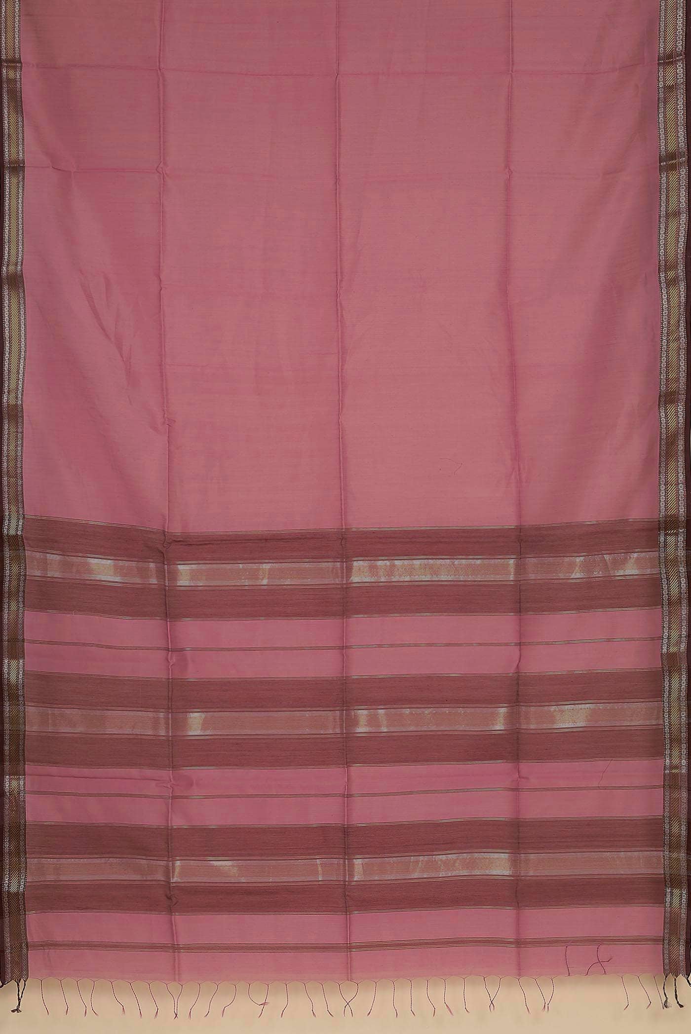 Pink Maheshwari Silk Cotton Saree
