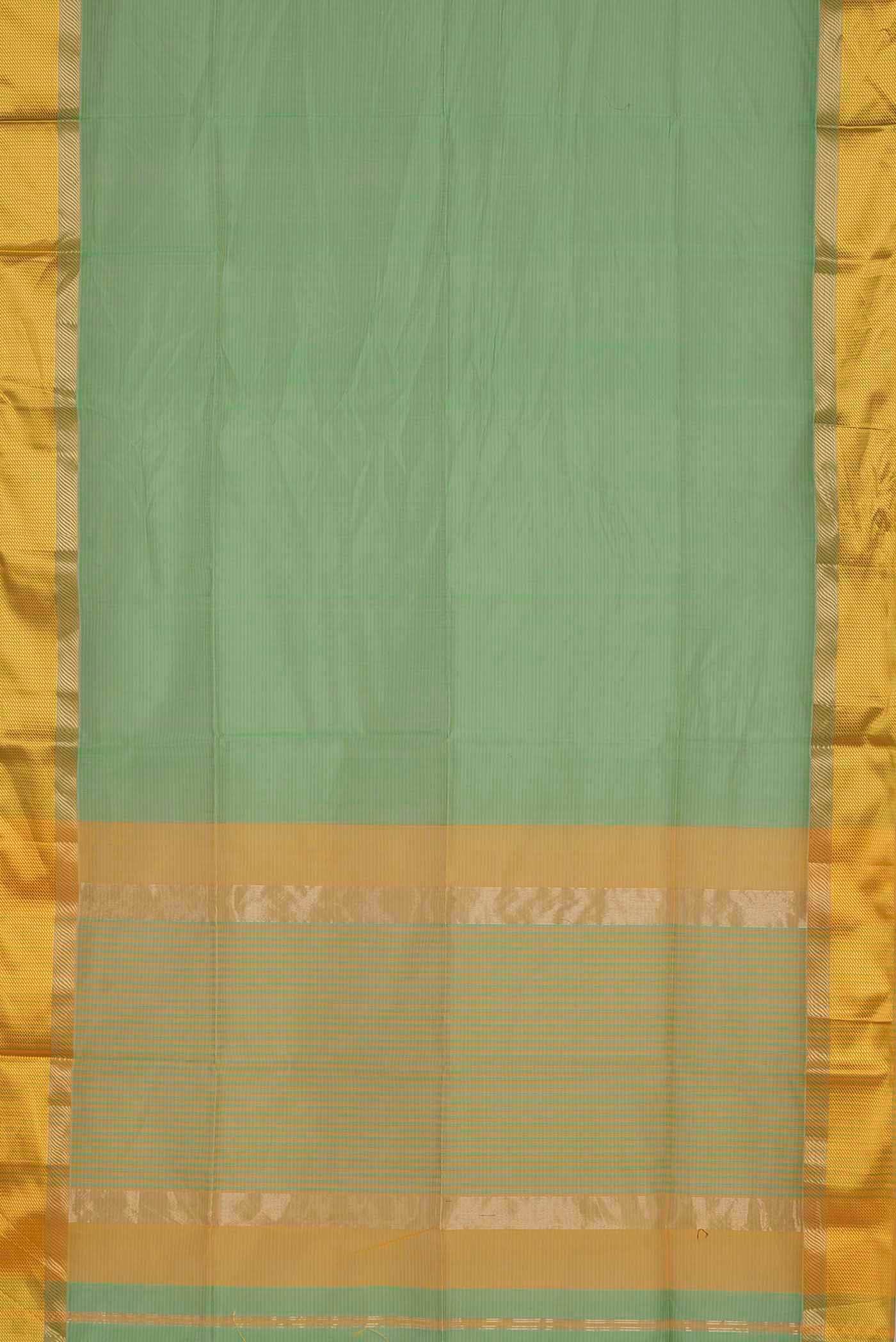 Green Maheshwari Silk Cotton Saree