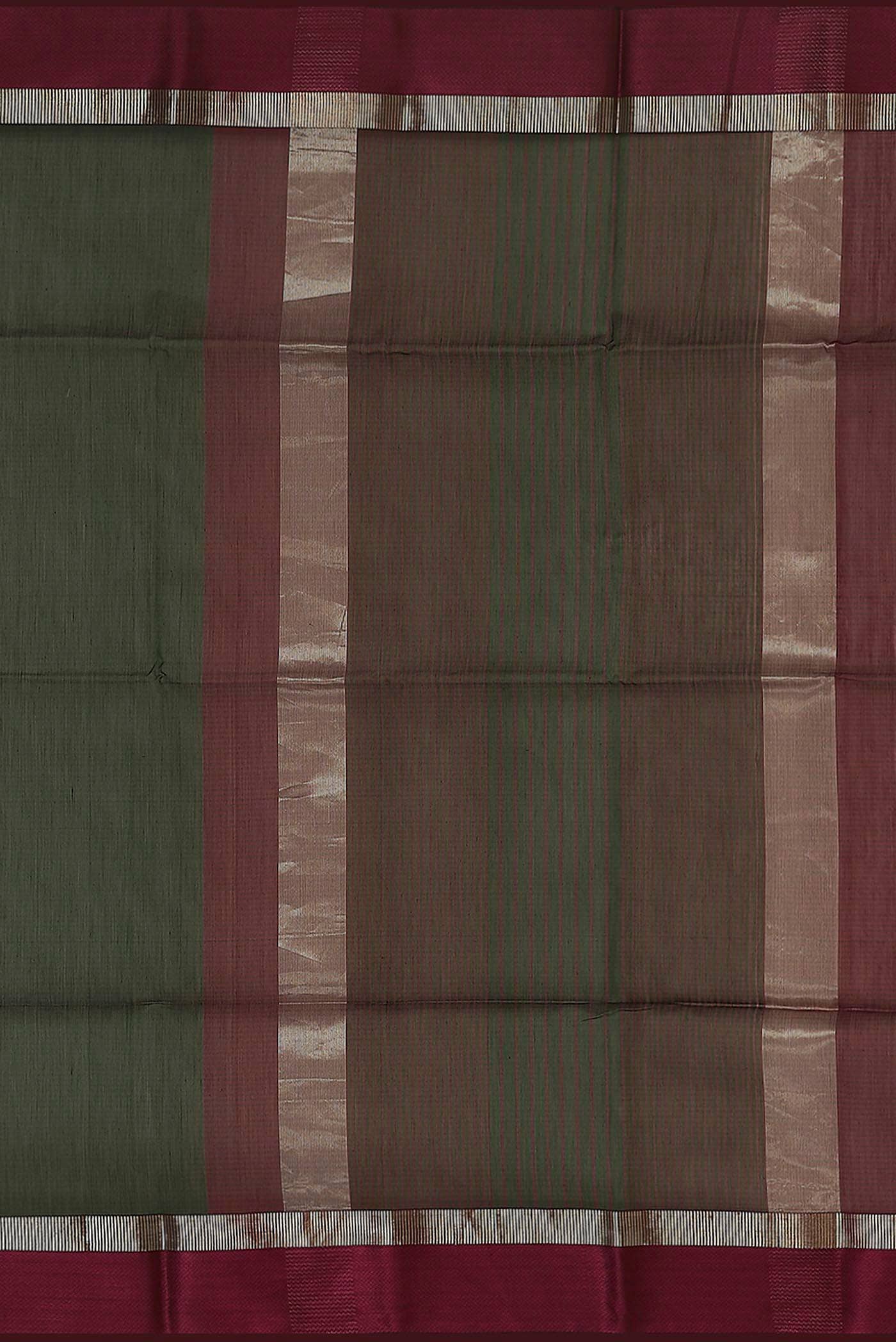 Green Maheshwari Silk Cotton Saree